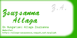 zsuzsanna allaga business card